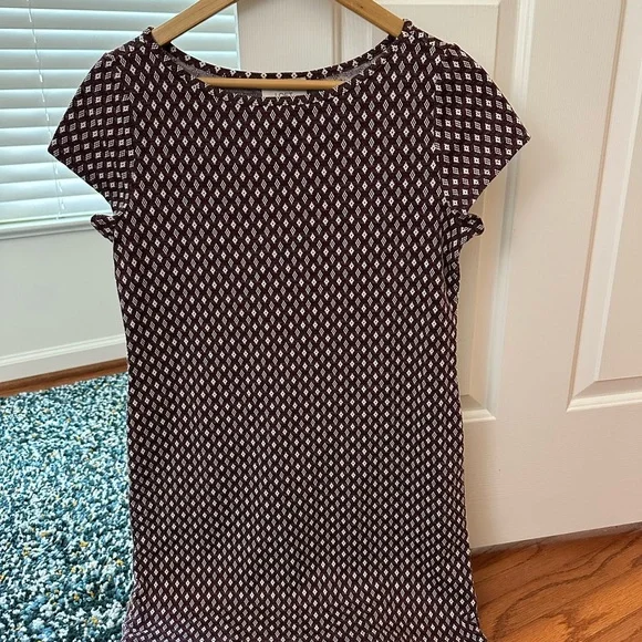 loft purple polka dot dress LOFT